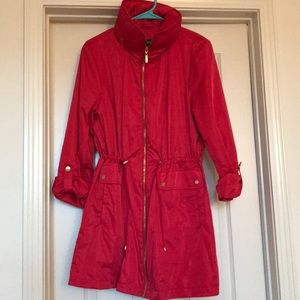 Red Rain Coat by Ellen Tracy